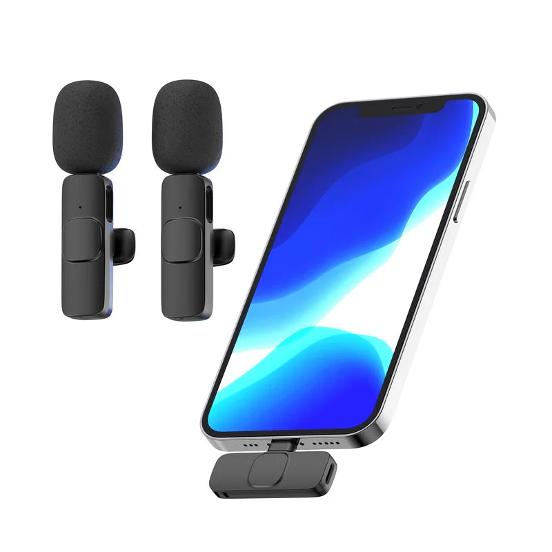 Wireless Microphone Portable Audio Video Recording Mic For Mobile Phone Live Broadcast