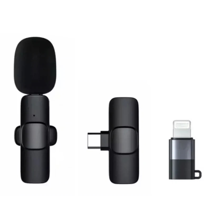 Wireless Microphone Portable Audio Video Recording Mic For Mobile Phone Live Broadcast