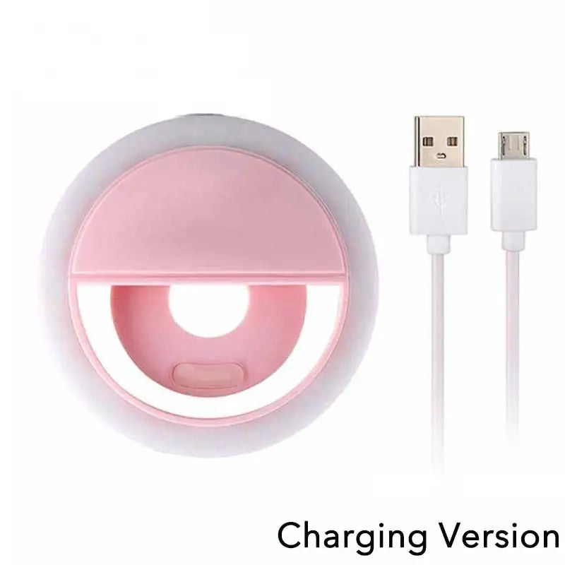USB Rechargeable LED Selfie Ring Light with Phone Clip